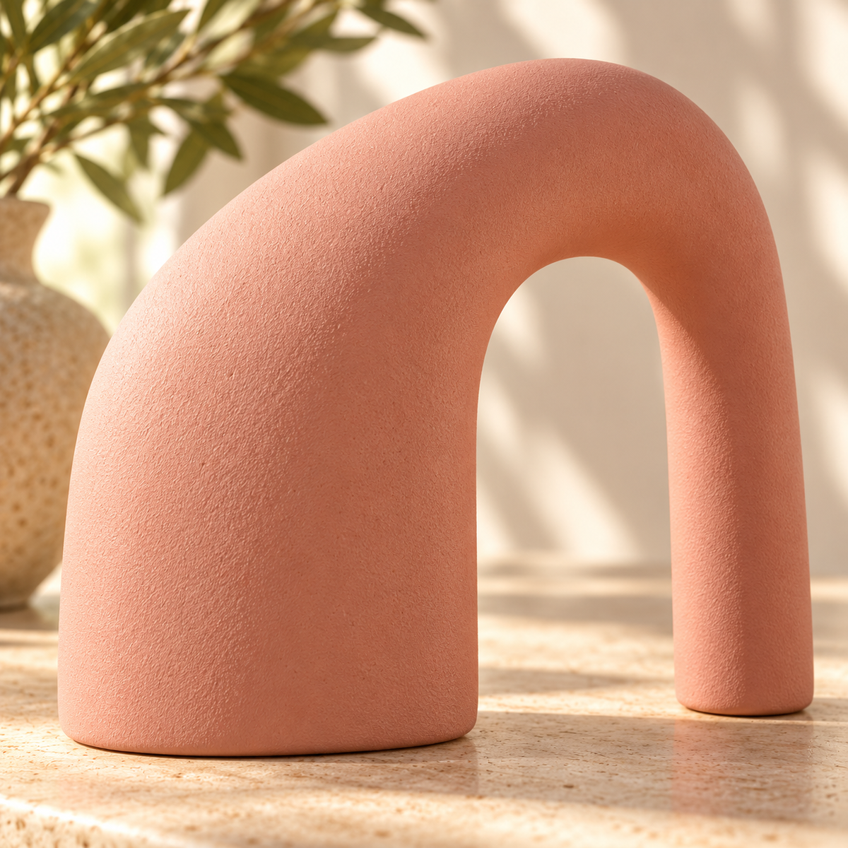 Coral Arc Asymmetric Arch Sculpture