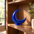 Cobalt Crescent Blue Curved Tabletop Sculpture