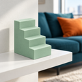Mint Steps Green Geometric Stair Sculpture