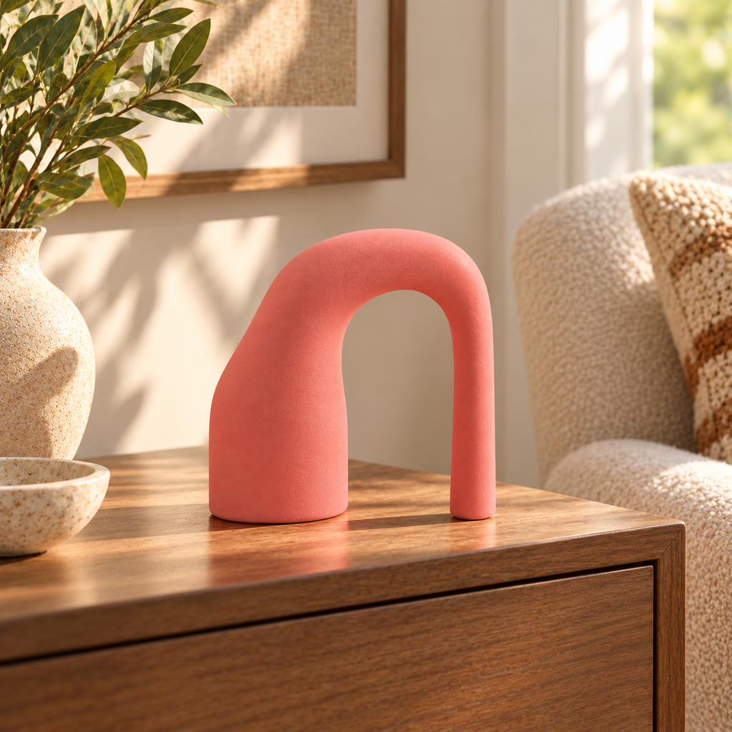 Coral Arc Asymmetric Arch Sculpture